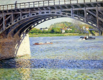  eine - die Brücke von Argenteuil und der Seine Gustave Caillebotte